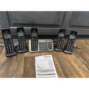 Panasonic KX-TGE270 Link2Cell Bluetooth Cordless Phone System - Base + 5 Handset